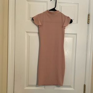 Pretty Little Things Dusty Rose Ruffled Short Sleeved Midi Dress